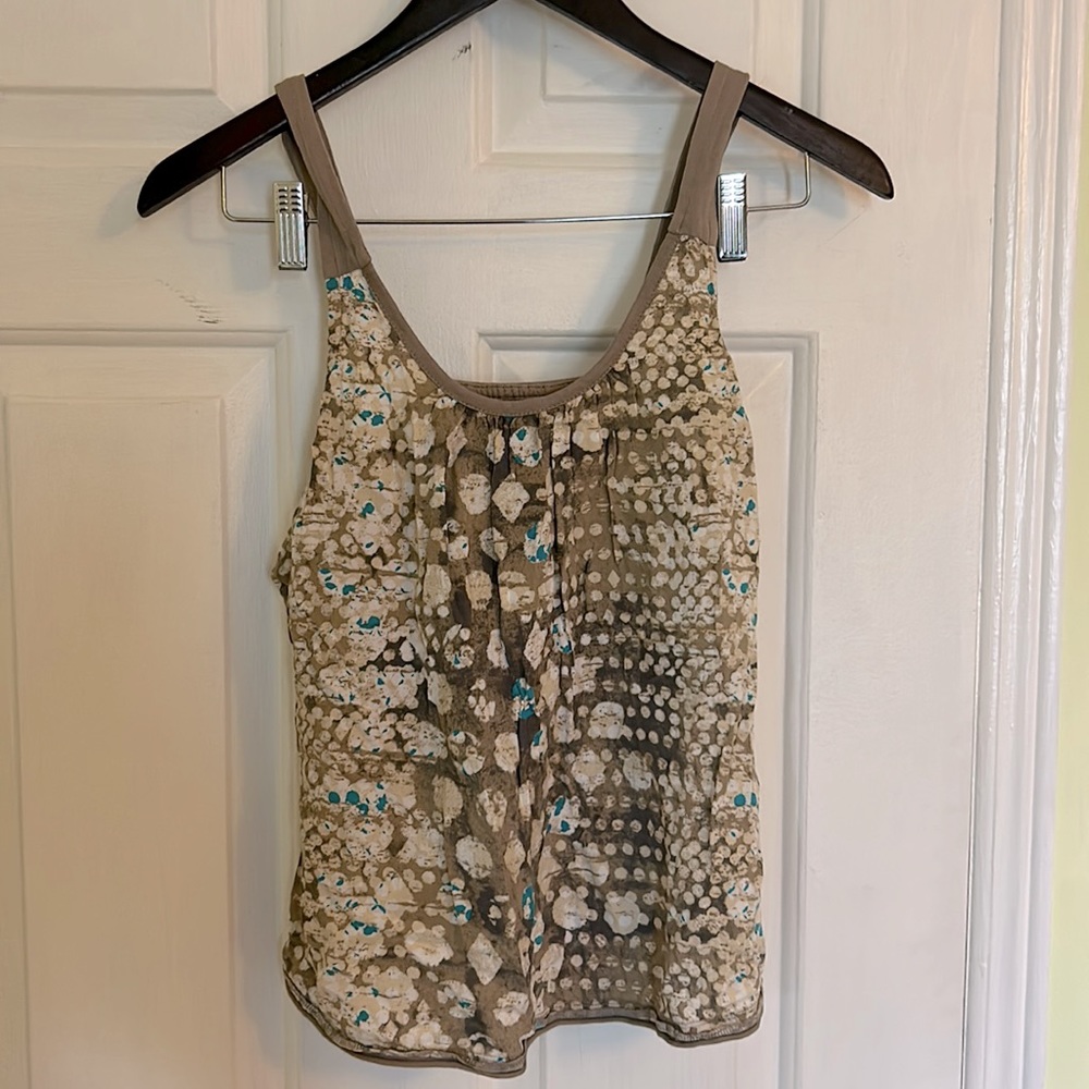 Tank top teal and browns